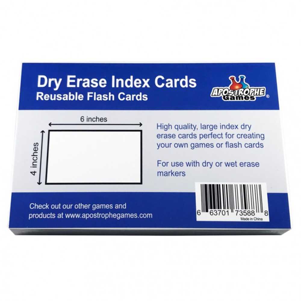 Blank: Dry Erase Index Cards 4"X6" (40)