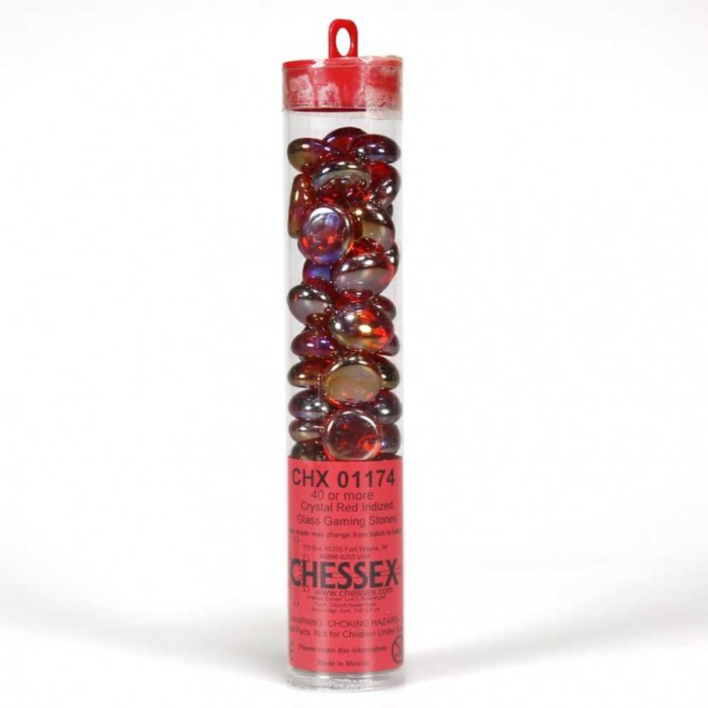 Glass Stones Tube: Crystal Iridized Rd(40)
