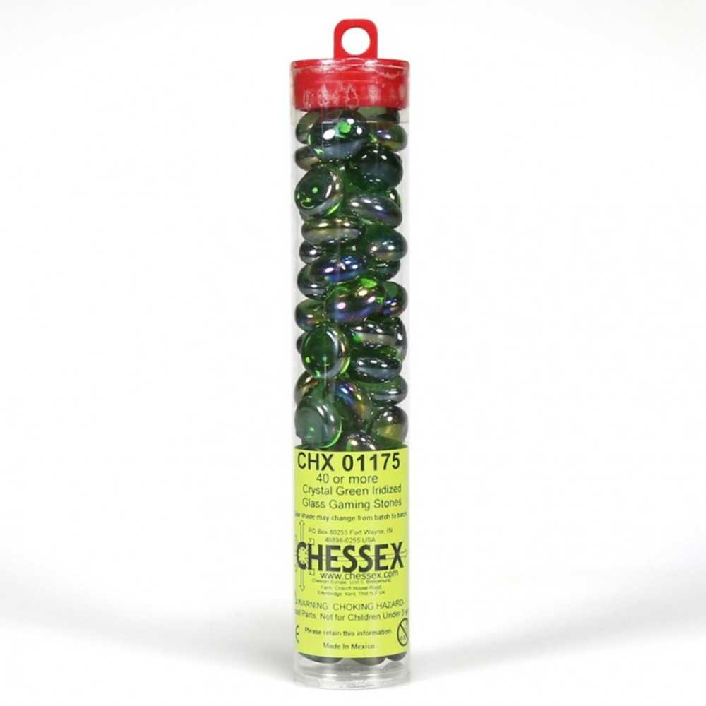Glass Stones Tube: Crystal Iridized Gr(40)