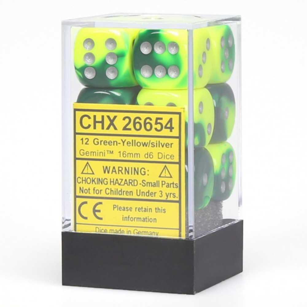 D6 Cube16mm Gemini#6 Gry Esv (12)