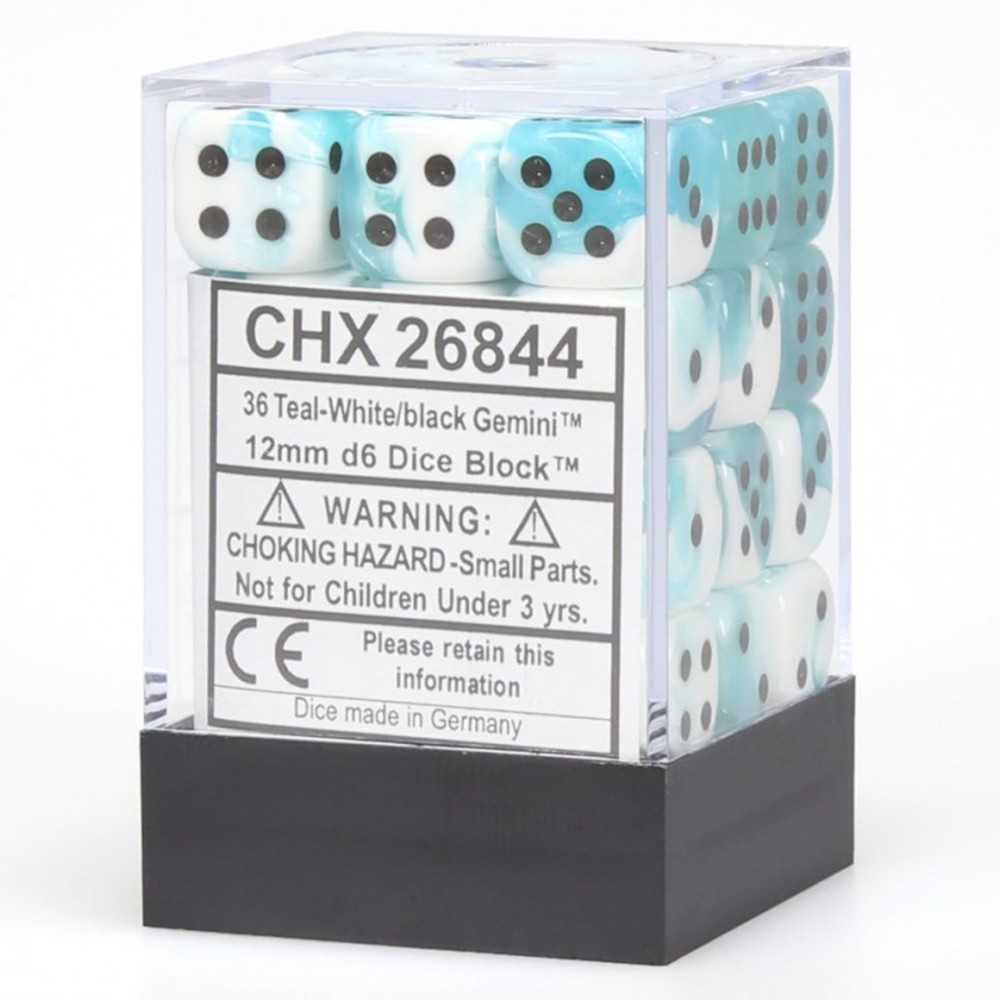 D6 Cube12mm Gemini#4 Tr Wht Lbk (36)