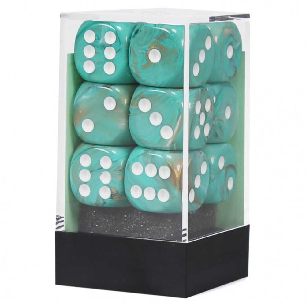 D6 Cube16mm Marble Oxi Cp Wh (12)