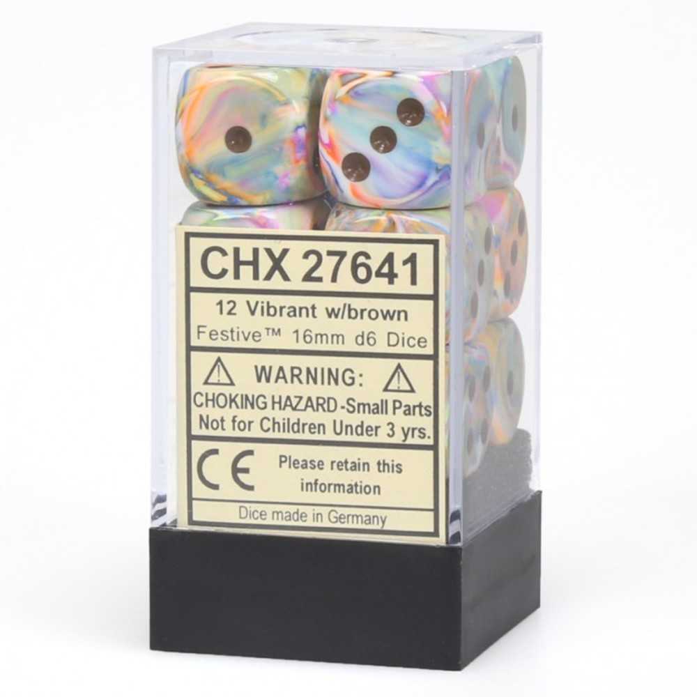 D6 Cube16mm Festive Vibrant/Br (12)