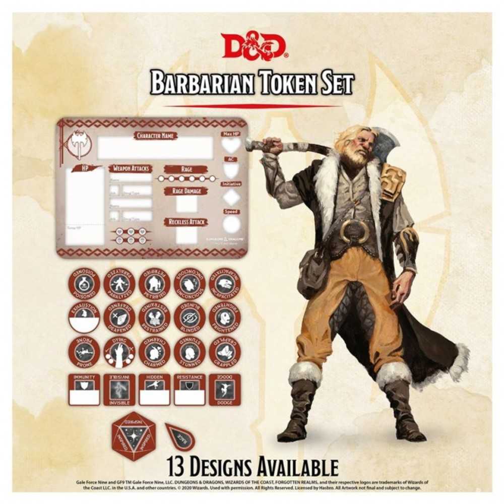 Dungeons & Dragons : Character Tokens: Barbarian