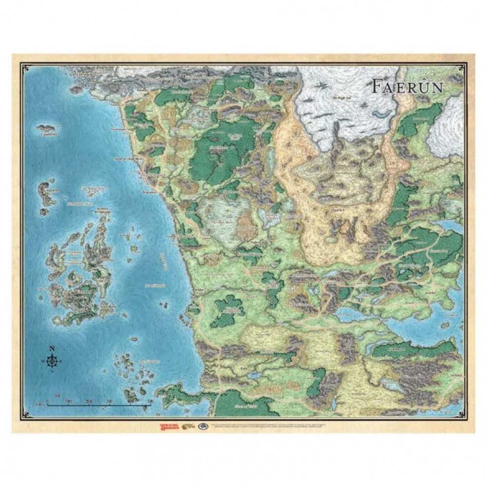 Dungeons & Dragons : Sword Coast Adventure Guide Faerun Map