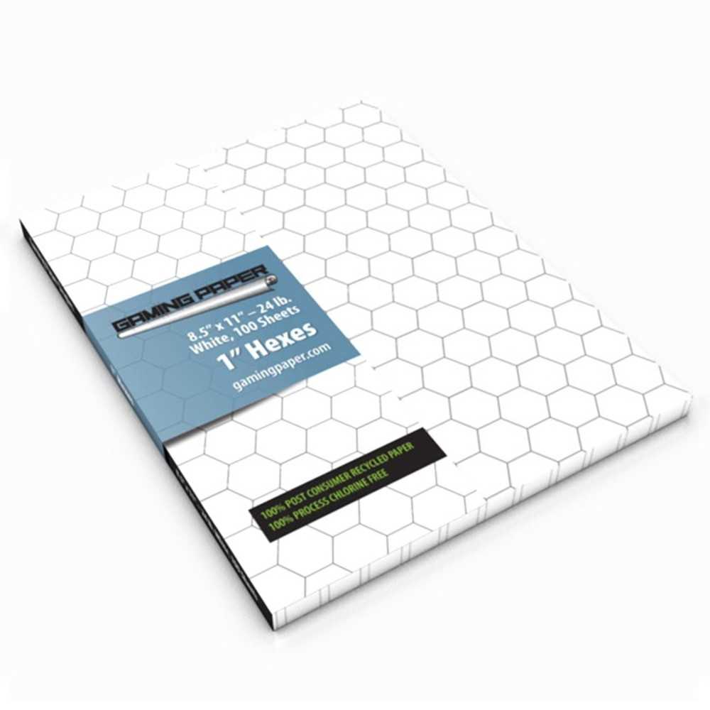 Gp: Singles: Wh 1" Hex (100)