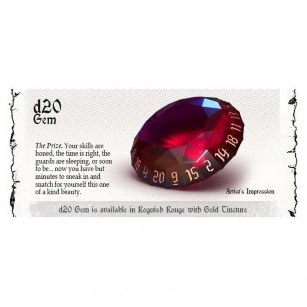 Dice: D20 Gem: Roguish Rouge