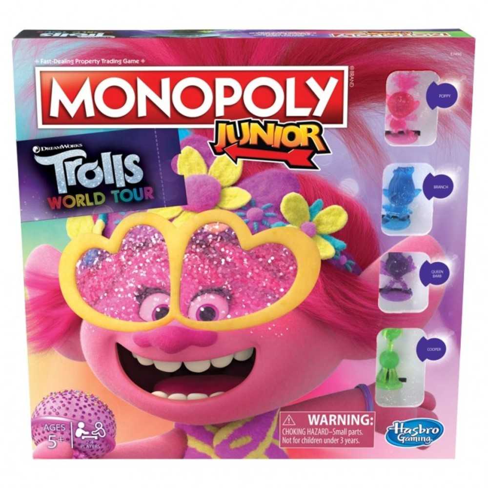 Monopoly Jr Trolls 2 World Tour