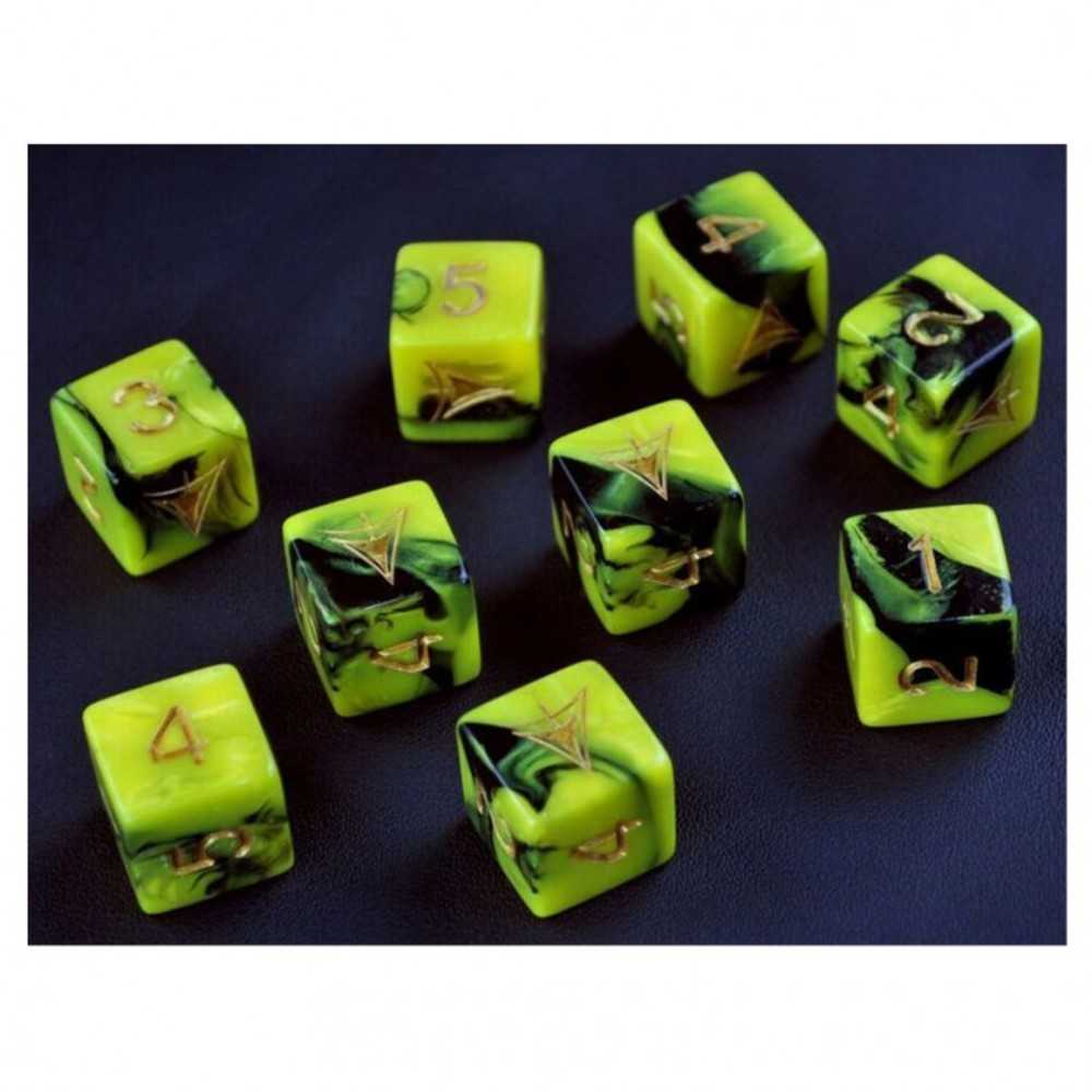 Elder Dice D6 Set: Yellow Sign (9)