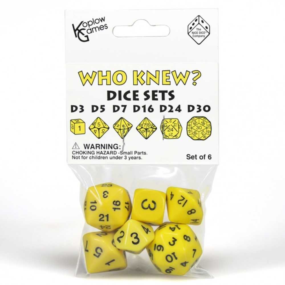 Who Knew? Dice Set Y Ebk