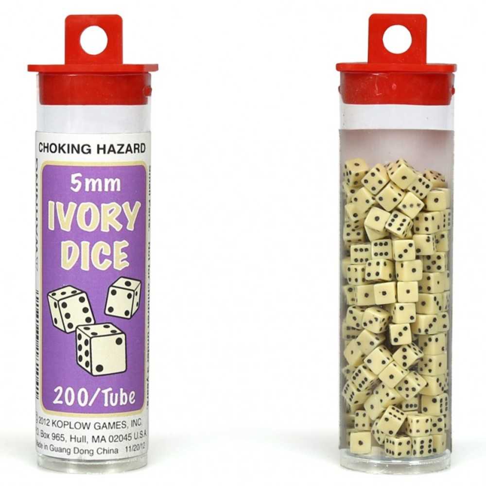 D6 Square Corner 5mm Ivory (200)