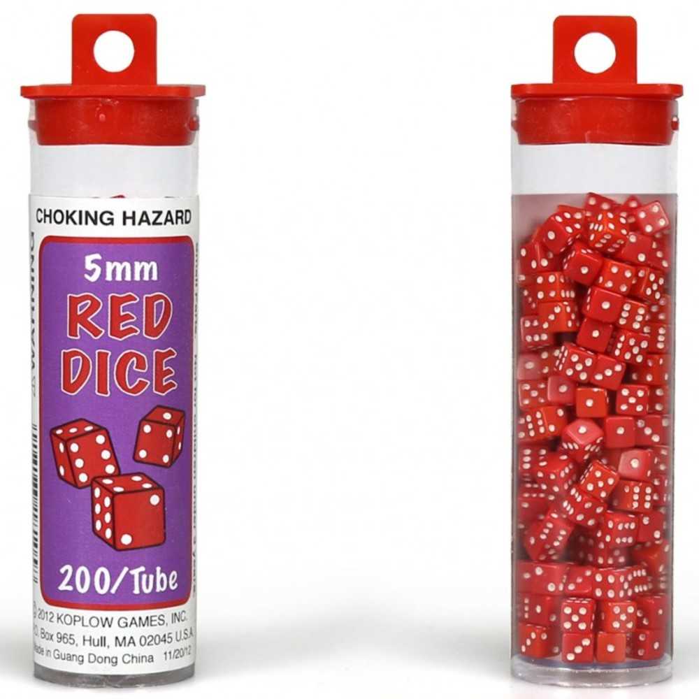 D6 Square Corner 5mm Red (200)