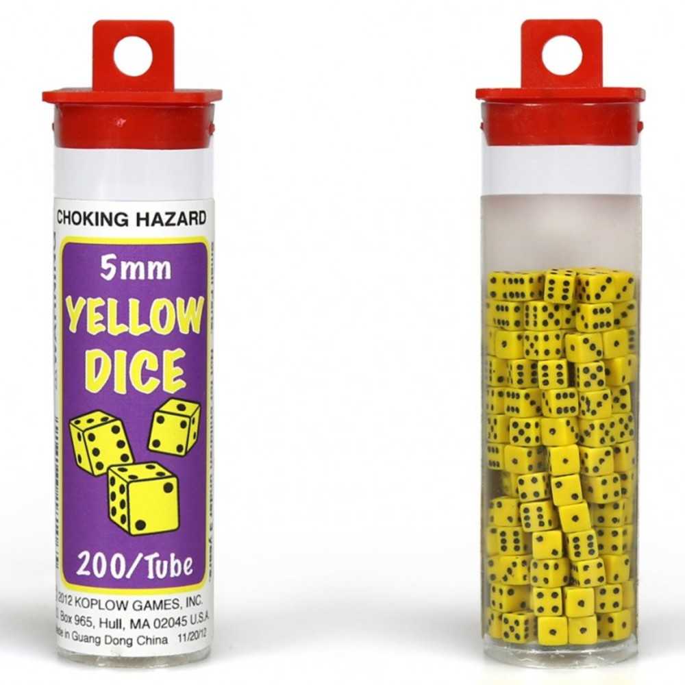 D6 Square Corner 5mm Yellow (200)