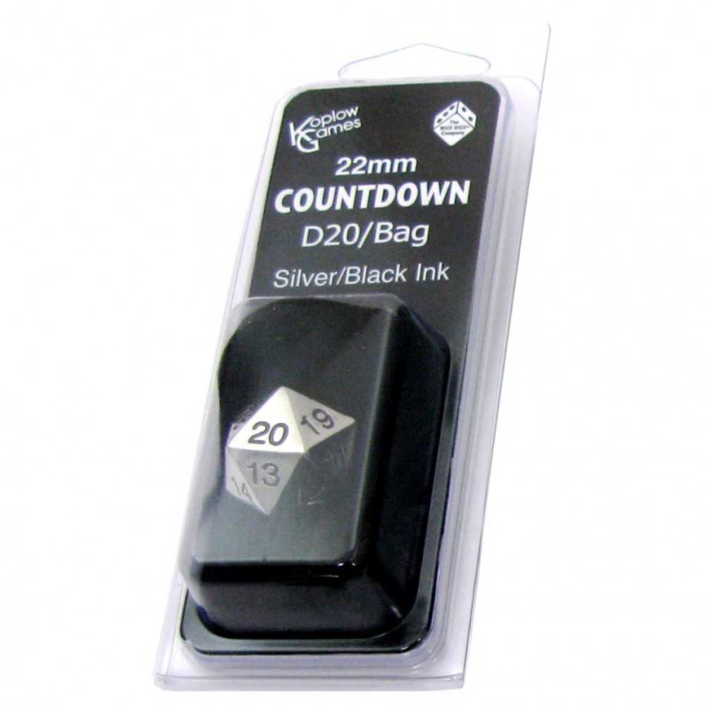 Countdown D20 22mm Metal With Bag S Vbk