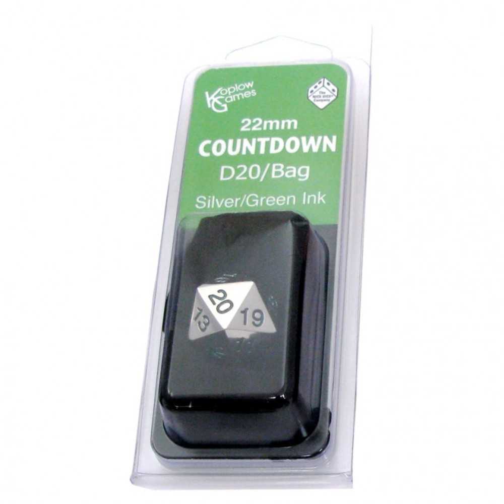 Countdown D20 22mm Metal With Bag S Vgr