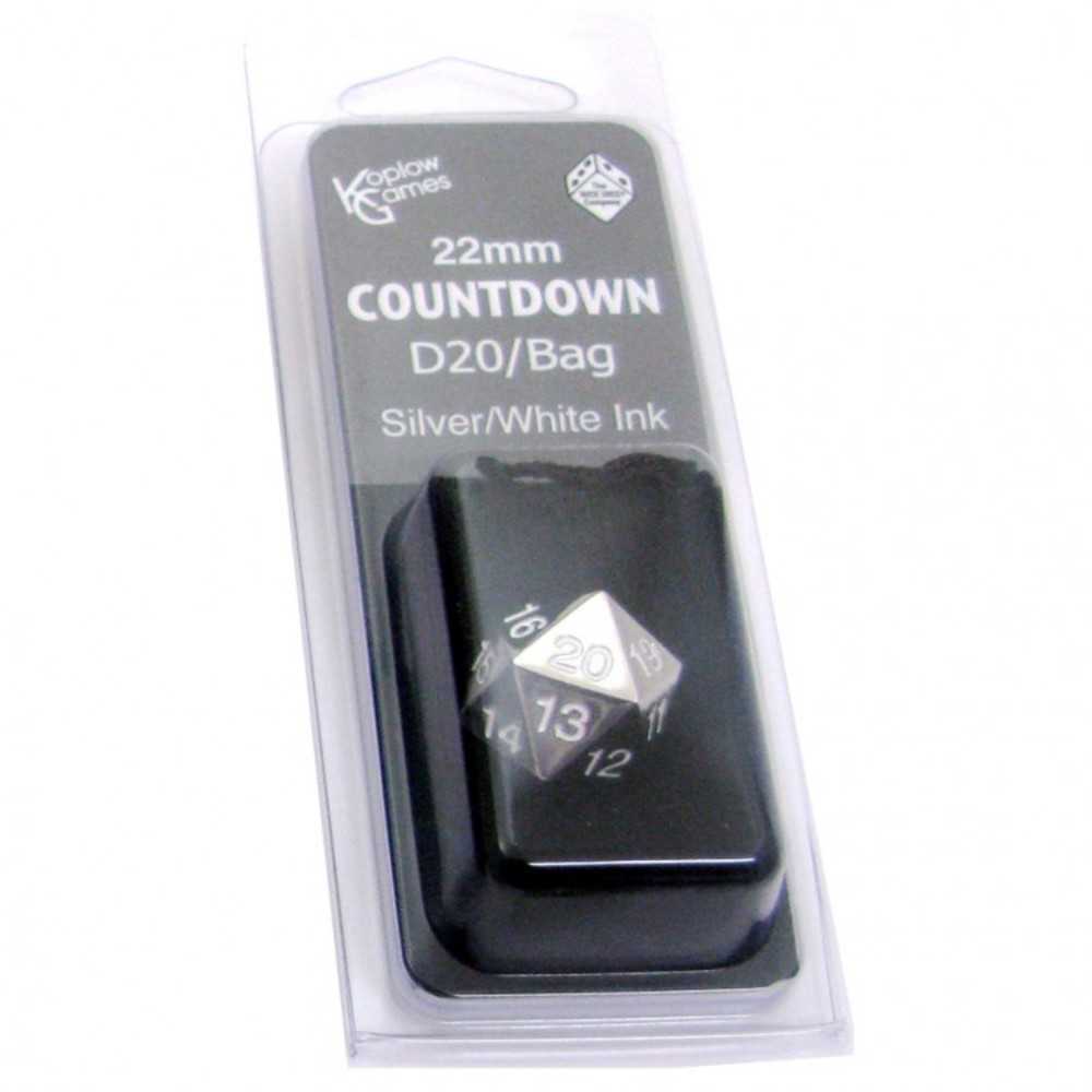 Countdown D20 22mm Metal With Bag S Vwh
