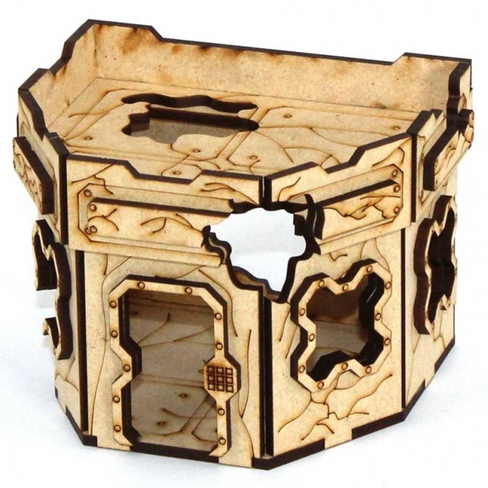 S38: 4" X 4" Ruined Hex Hab