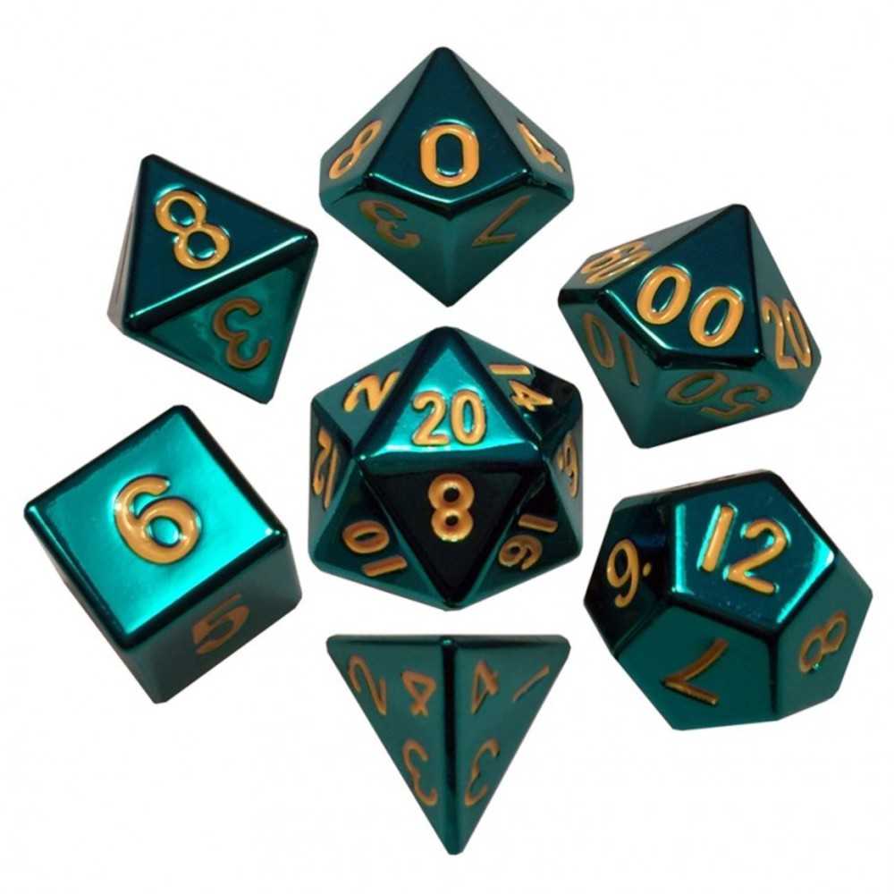 7 Set: Turquoise Painted Metal
