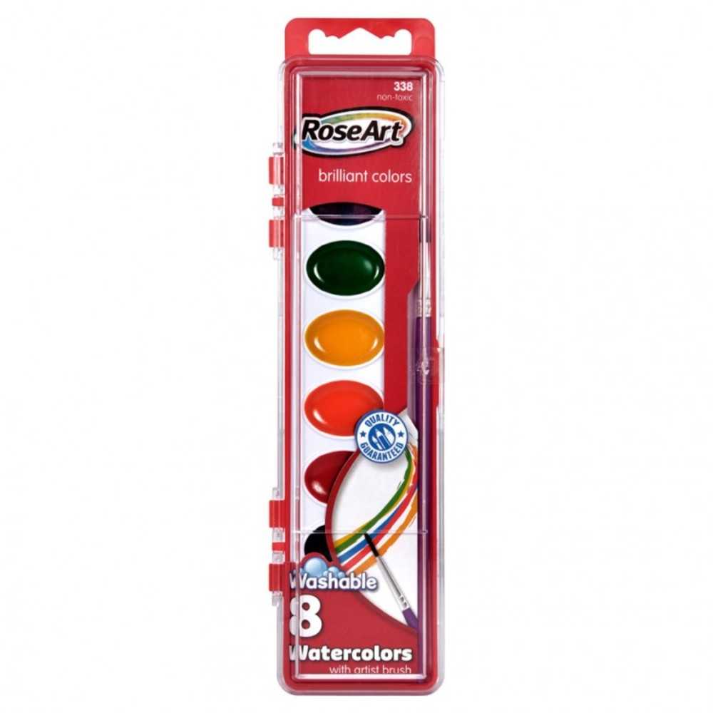 Ra: 8ct Washable Paints W/Brush (72)