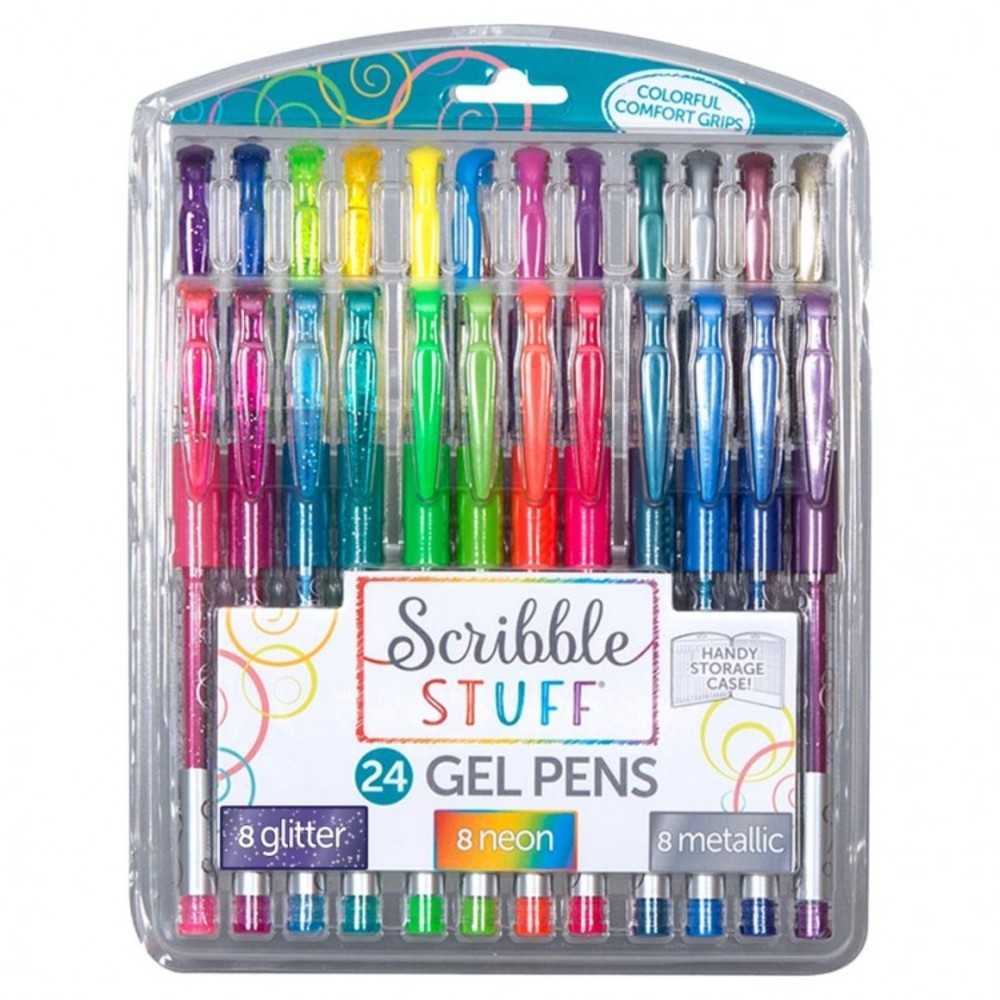 Ra: Ss: 24ct Gel Pens Clamshell (24)