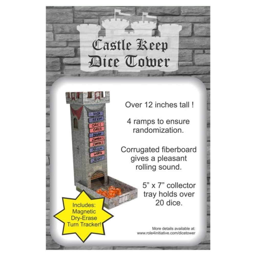 Caslte Keep Dice Tower with Magnetic Tt