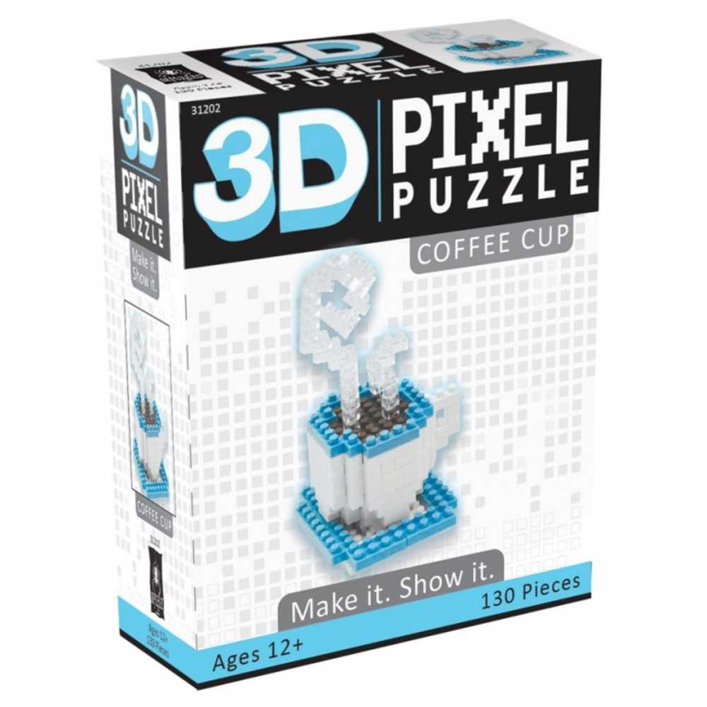 Puzzle: 3 D Pixel: Coffee