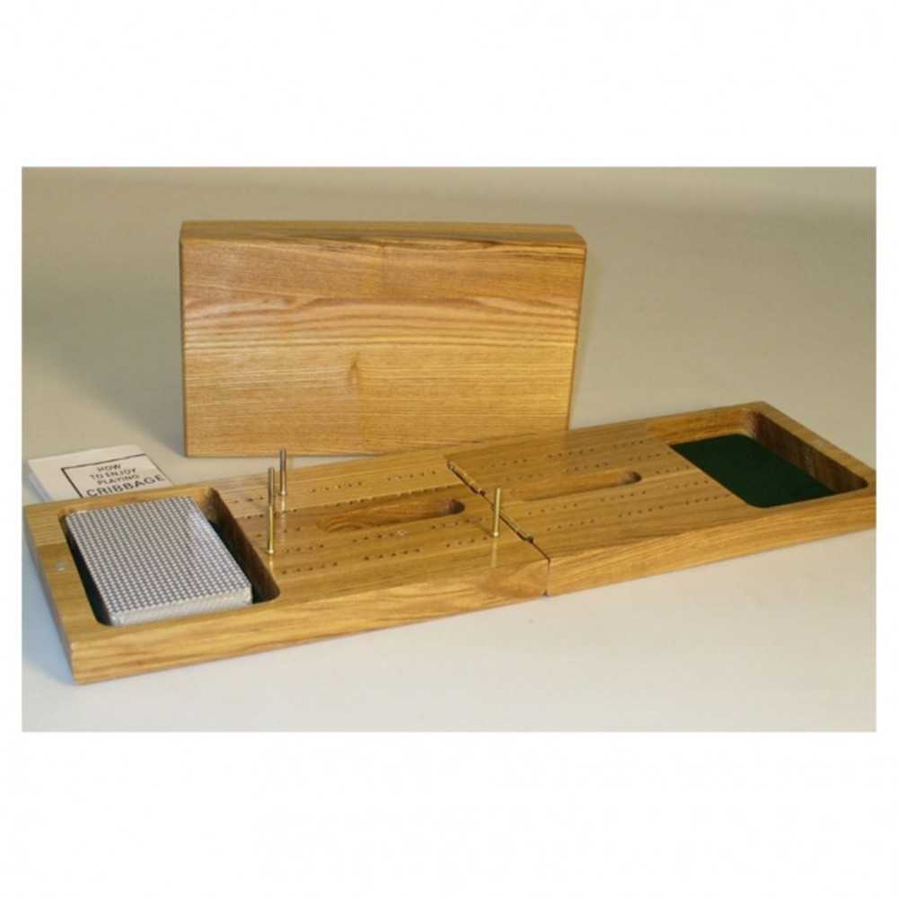 Cribbage: Folding Oak Board
