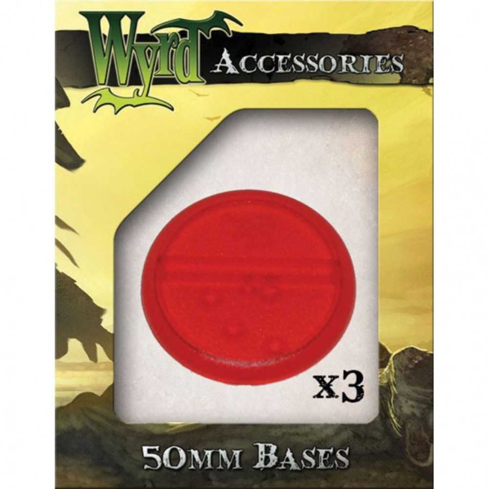 50mm Red Translucent Bases (3)