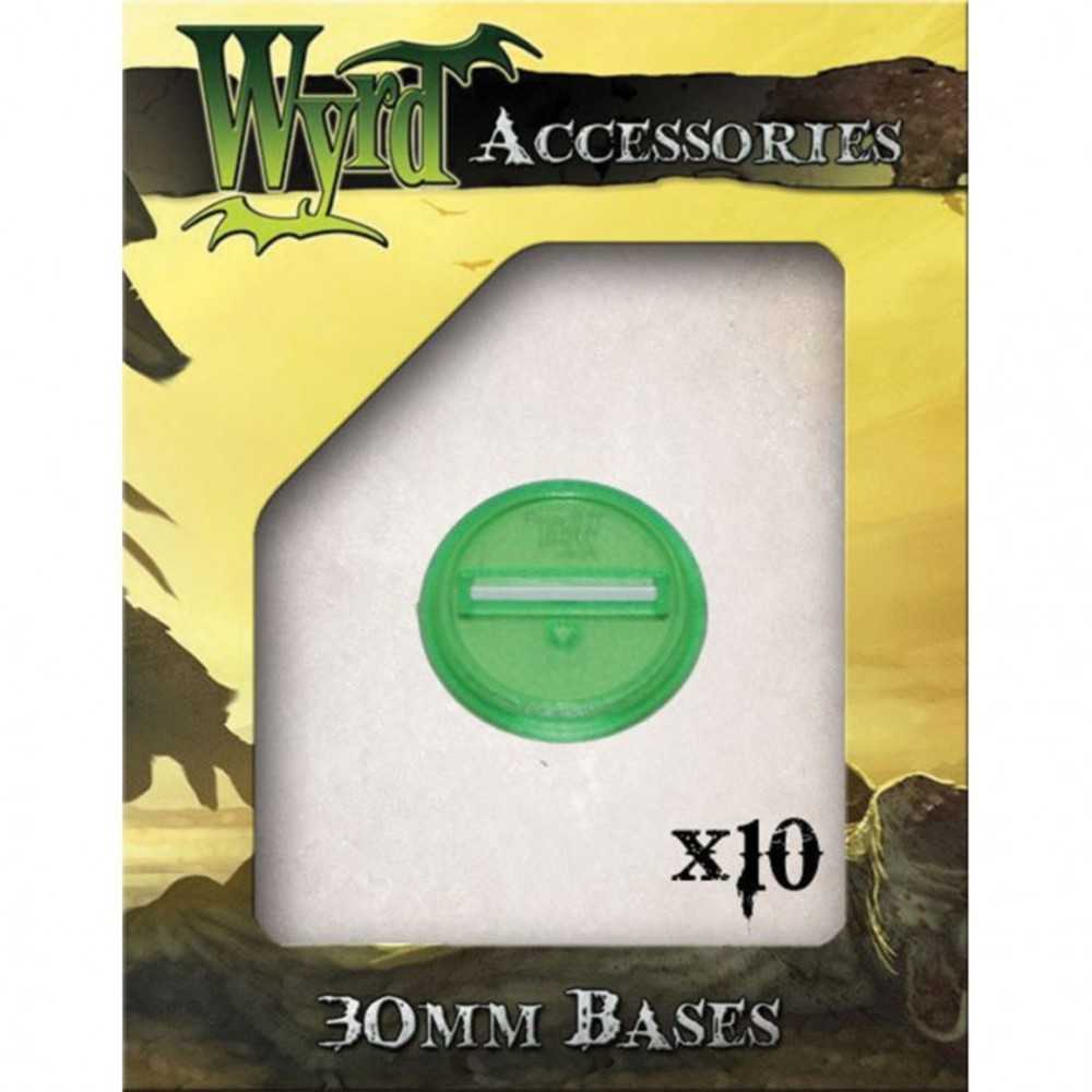 30mm Green Translucent Bases (10)