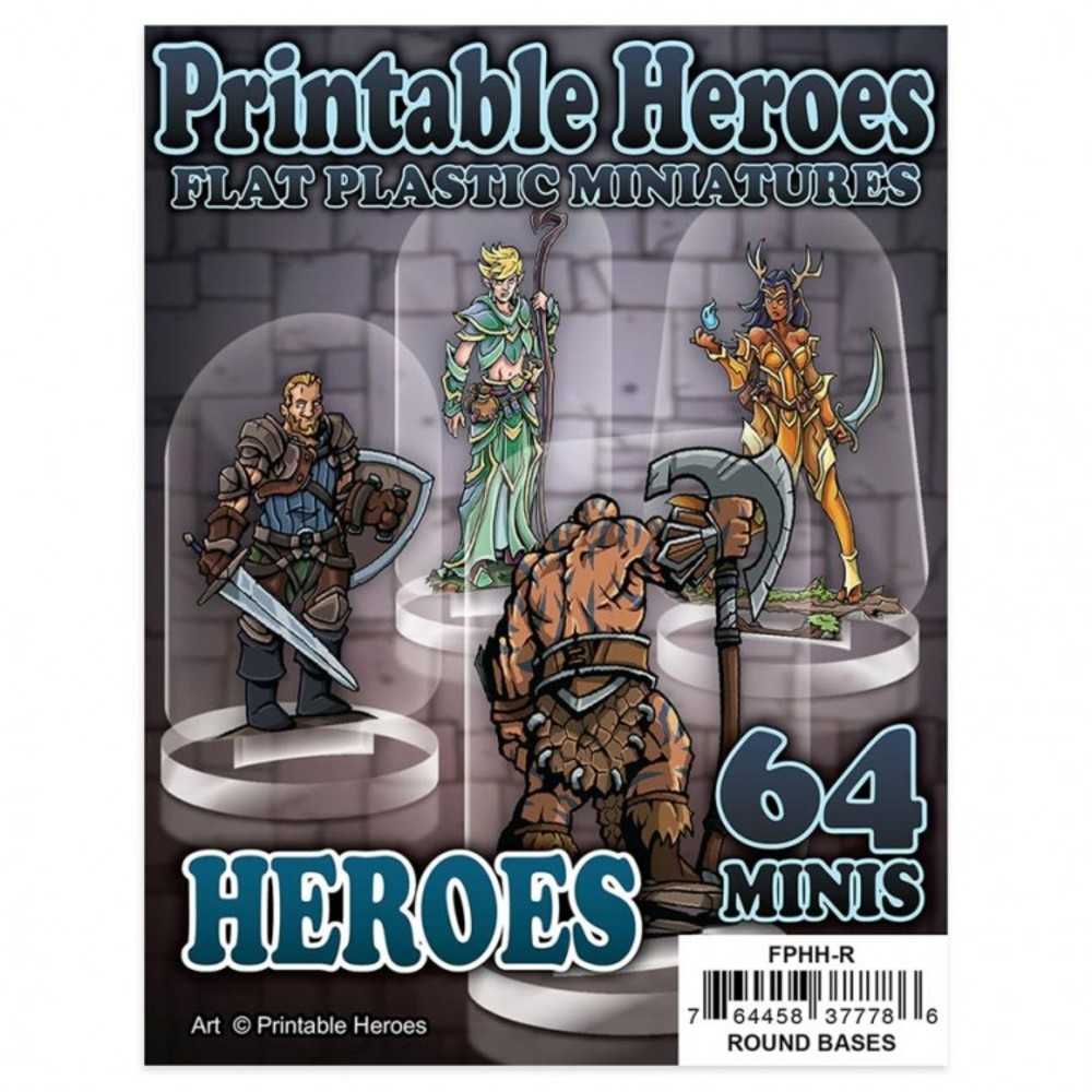 Flat Plastic Minis: Print: Heroes Pack