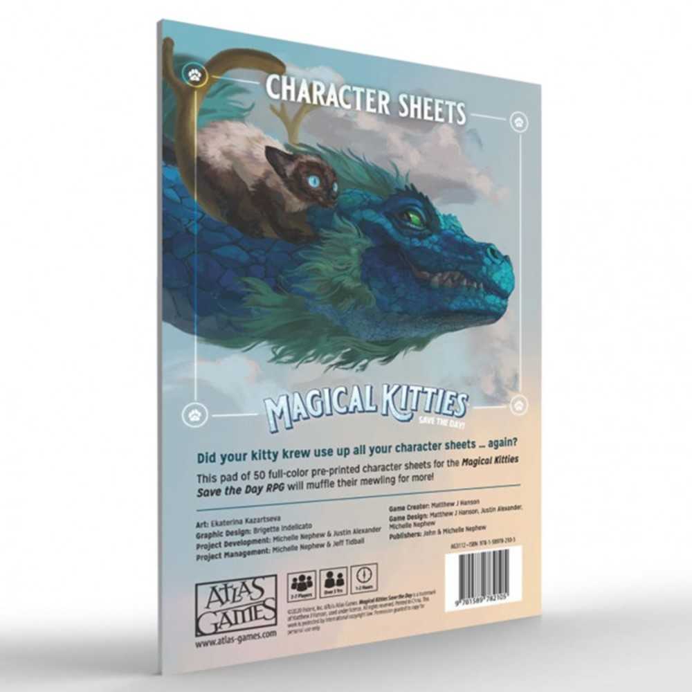 Magical Kitties Kitty Character Sheets