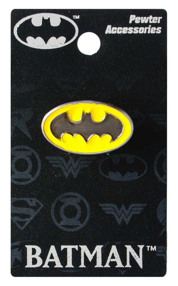 Batman Symbol Colored Pewter Lapel Pin 