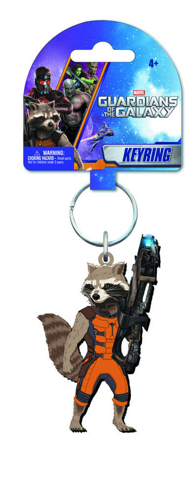Gotg Rocket Raccoon Soft Touch PVC Key Ring 