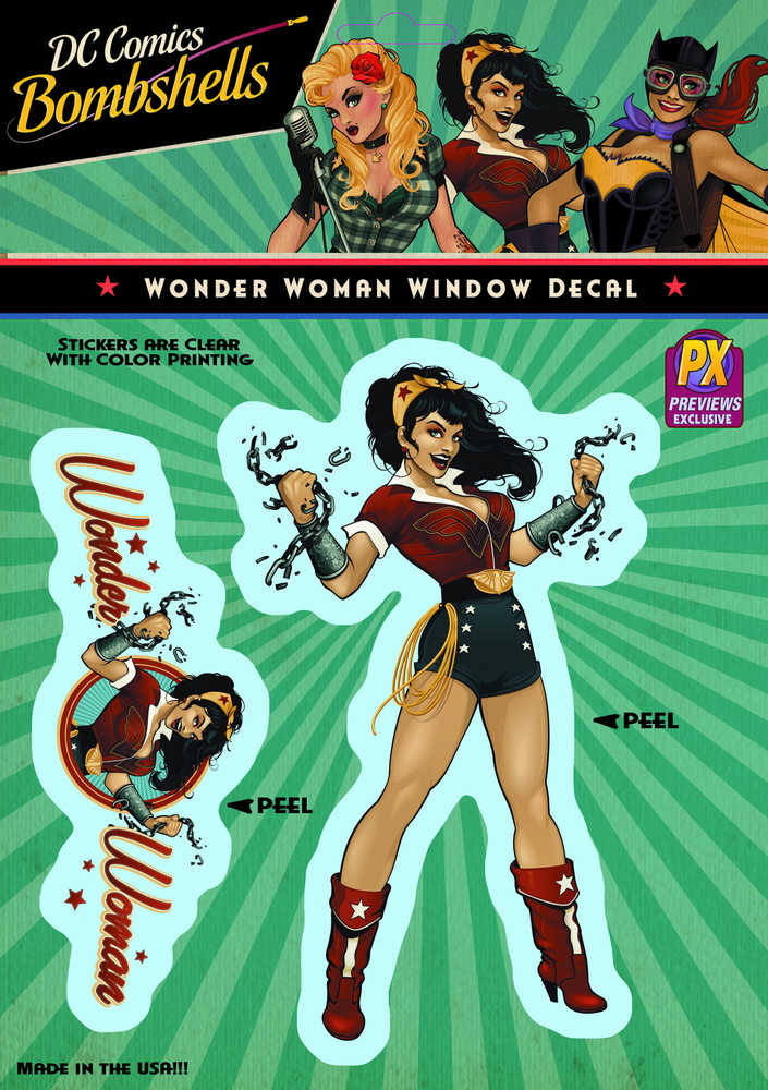DC Bombshells Wonder Woman Previews Exclusive Vinyl Decal 