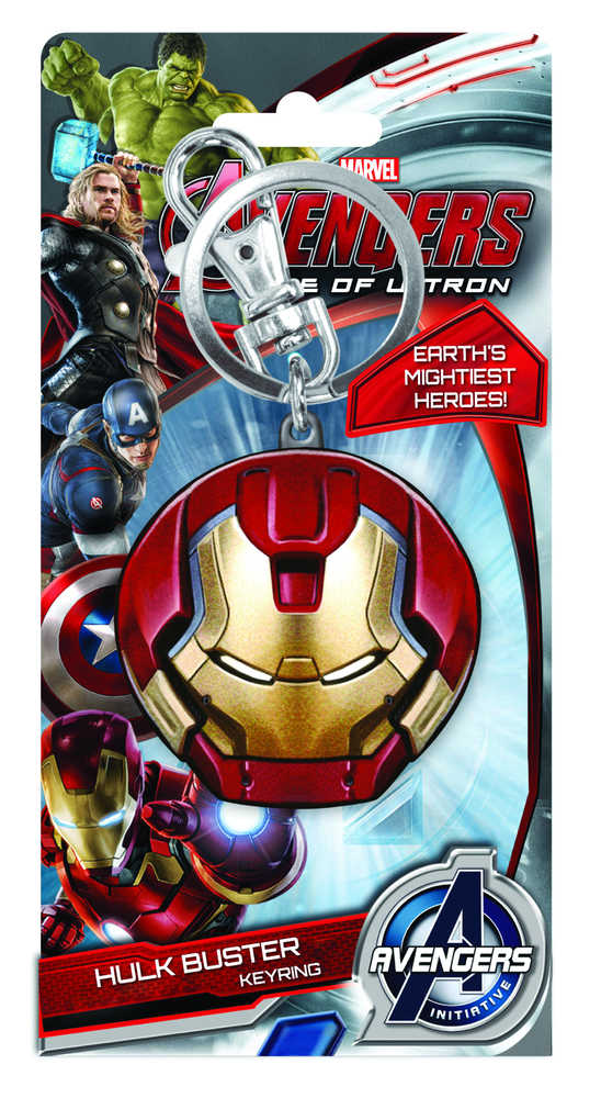 Avengers Age Of Ultron Hulkbuster Face Pewter Keyring 