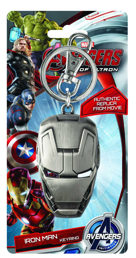 Avengers Age Of Ultron Iron Man Face Pewter Keyring 