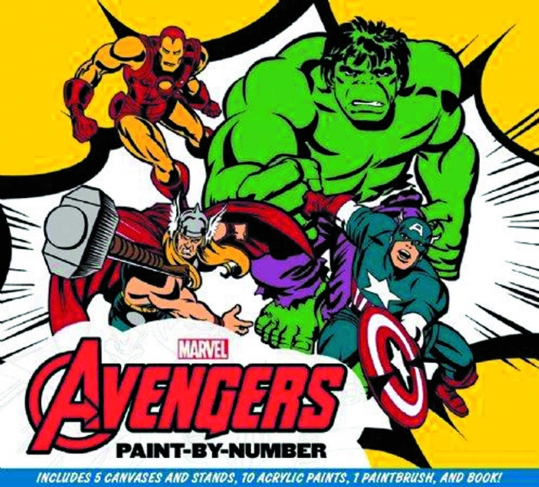 Marvel Avengers Paint By Numbers 5 Classic Scenes 