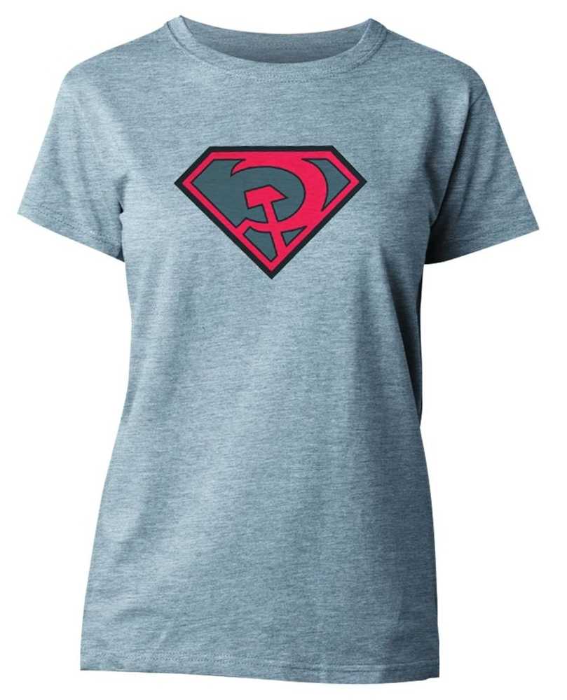 Superman Red Sun Symbol Womens T-Shirt MED (O/A) 