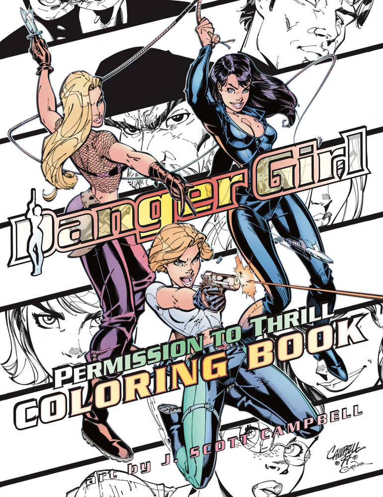 Danger Girl Permission To Thrill Coloring Book TPB