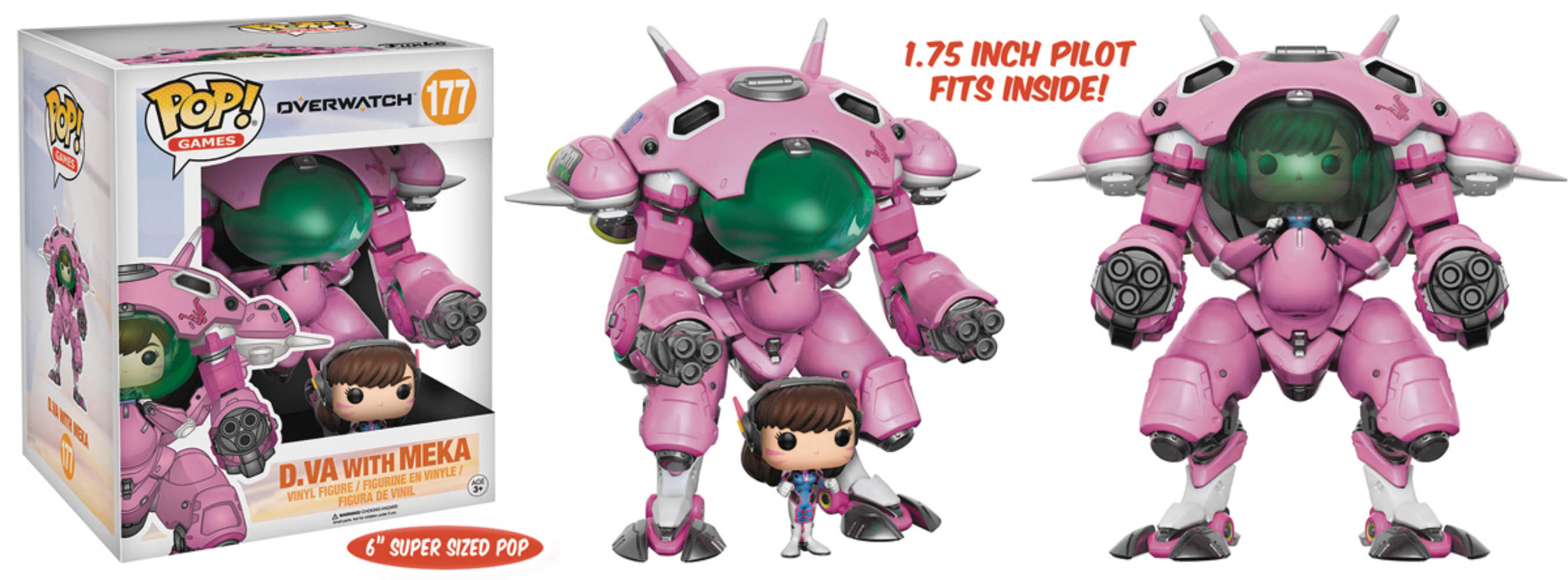 Pop Overwatch 6 In Meka with D Va Vinyl Figure 2 Pk 
