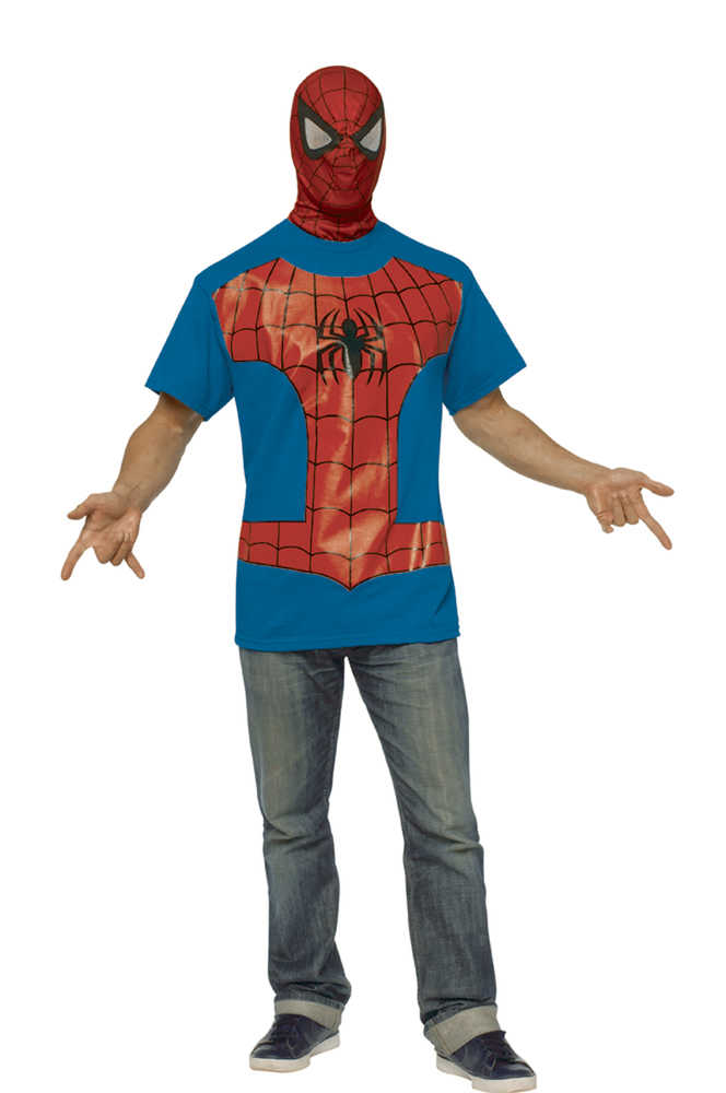 Marvel Spider-Man T-Shirt with Mask LG 