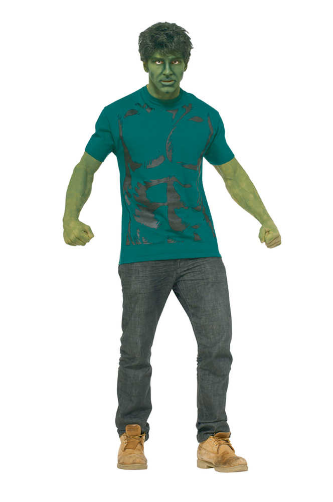 Marvel Hulk T-Shirt with Wig XL 