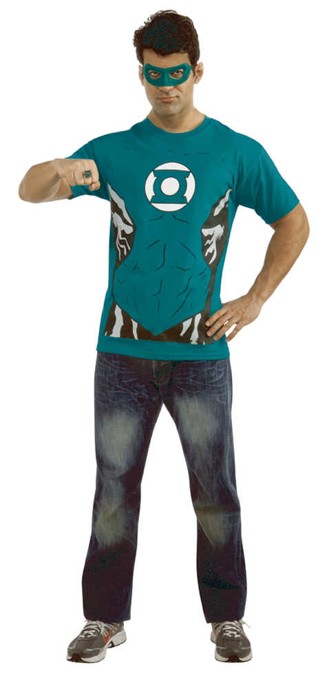 DC Green Lantern T-Shirt with Mask & Ring LG 