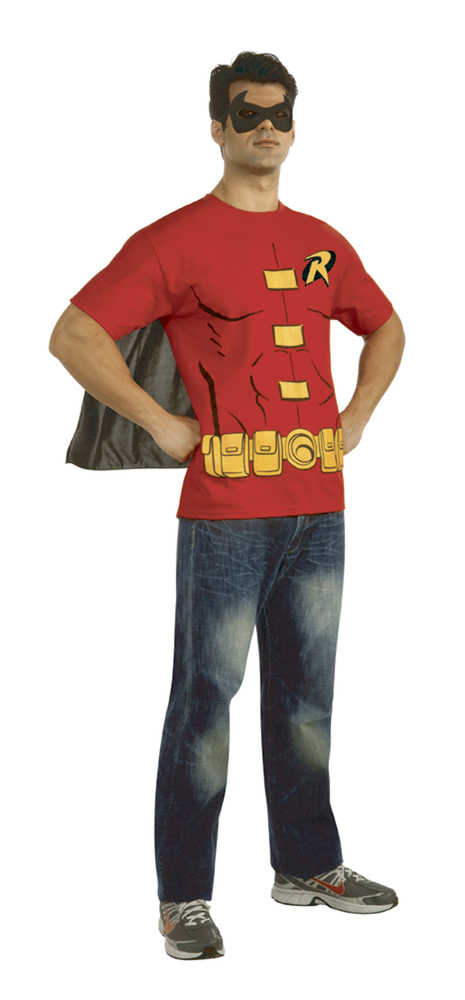 DC Robin T-Shirt with Mask & Cape MED 