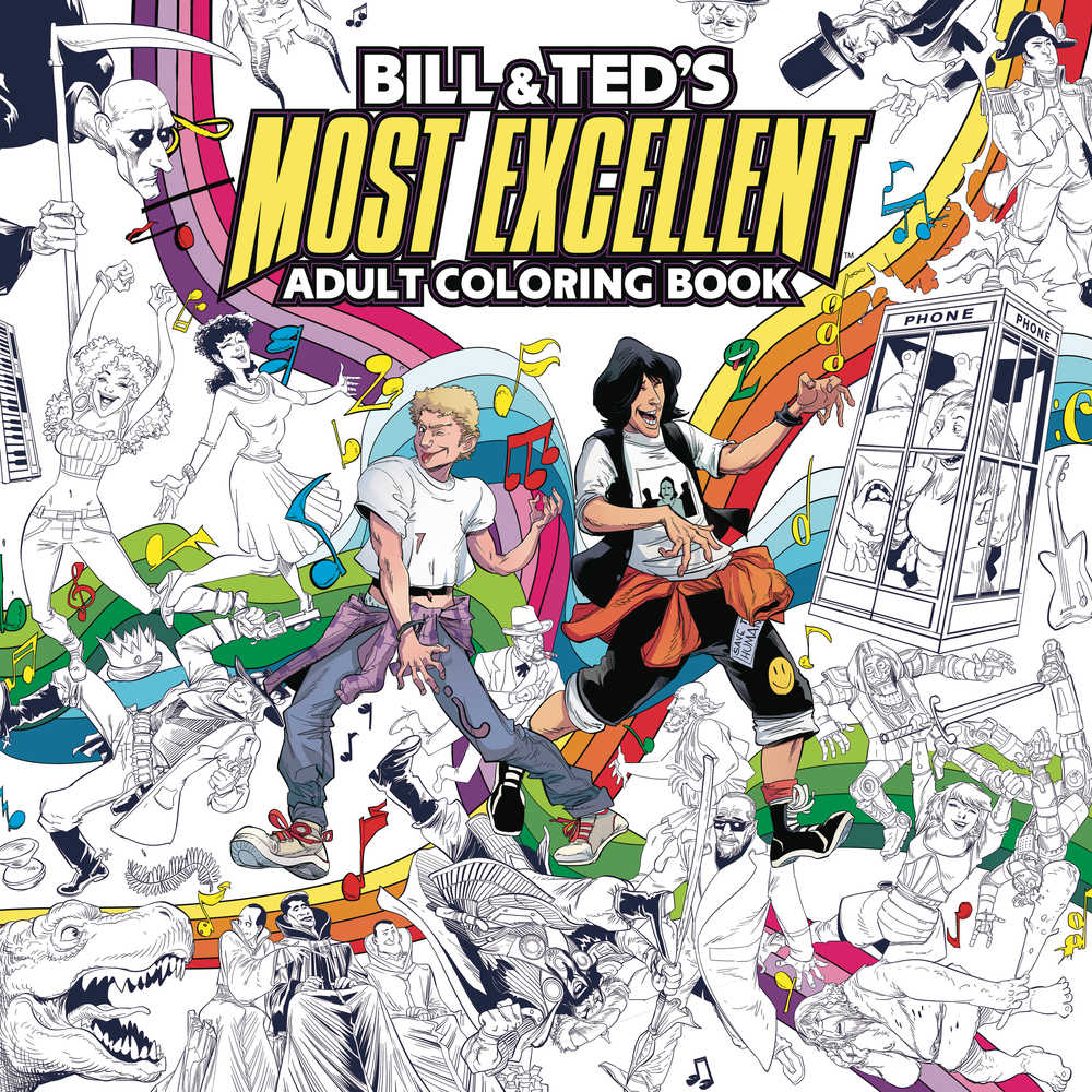 Bill & Ted Most Excellent Adult Coloring Book Softcover 