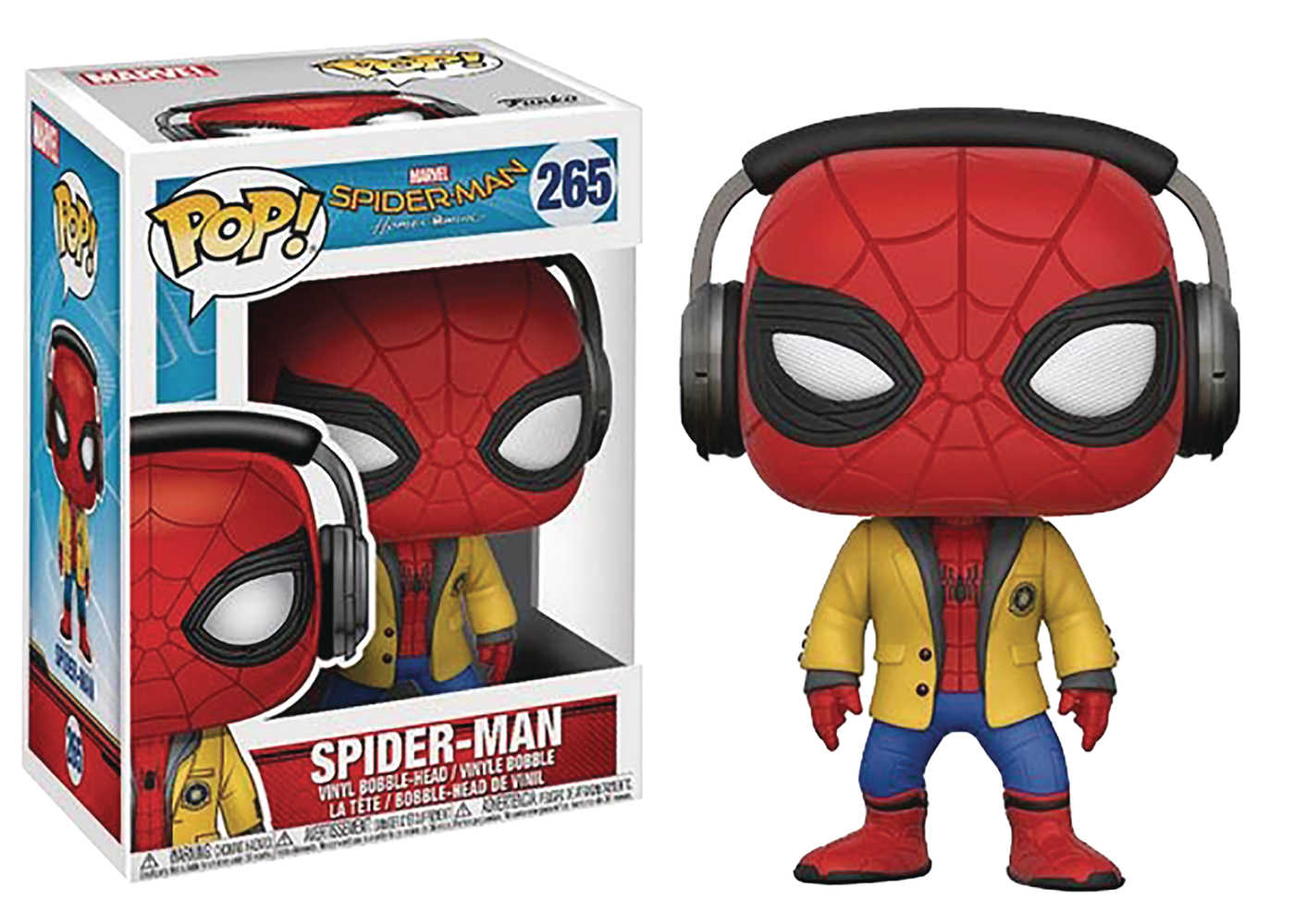 Pop Spider-Man Homecoming Spider-Man W/Headphone Vinyl Figure 