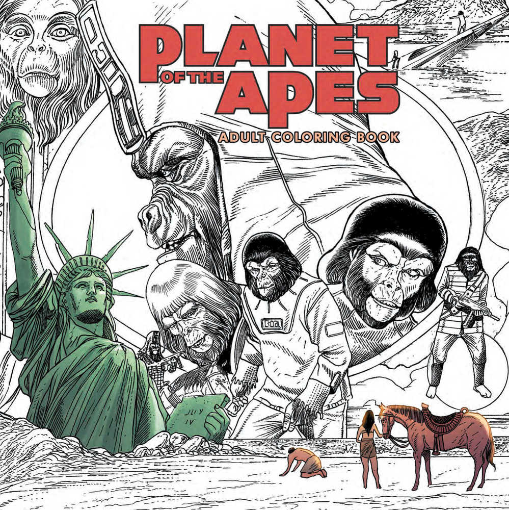 Planet Of The Apes Adult Coloring Book Softcover 
