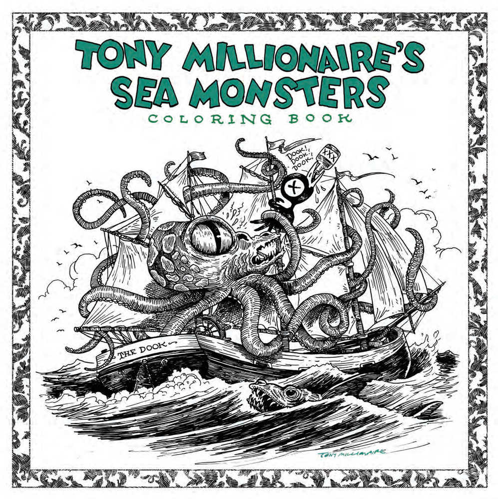 Tony Millionaire Sea Monster Coloring Book Softcover 