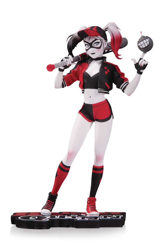 Harley Quinn Red White & Black Statue By Chen Statue