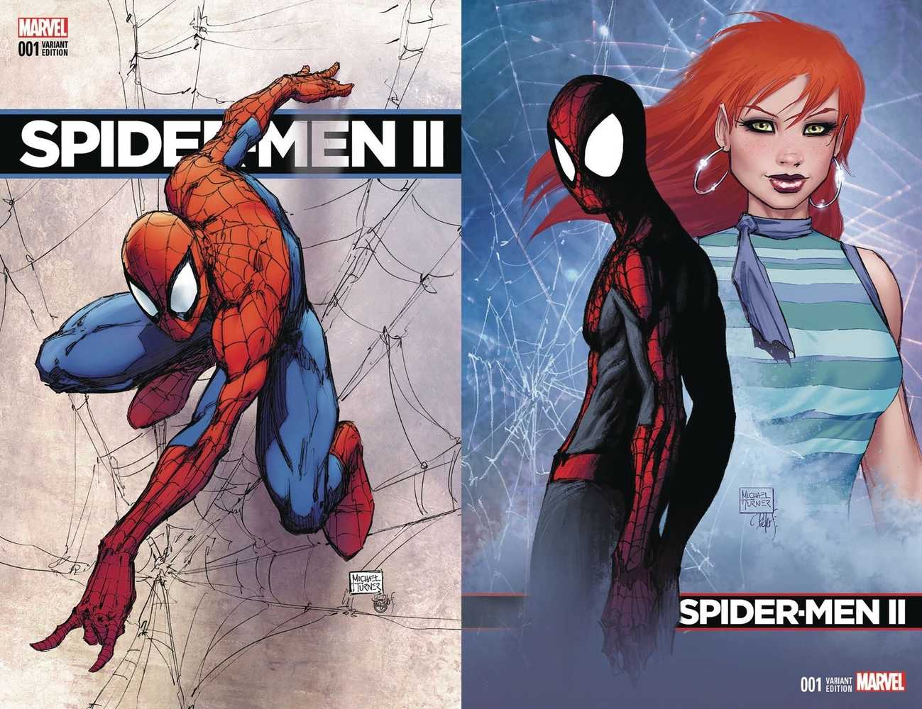 Spider Men II #1 Variant Cover A & B Set Michael Turner